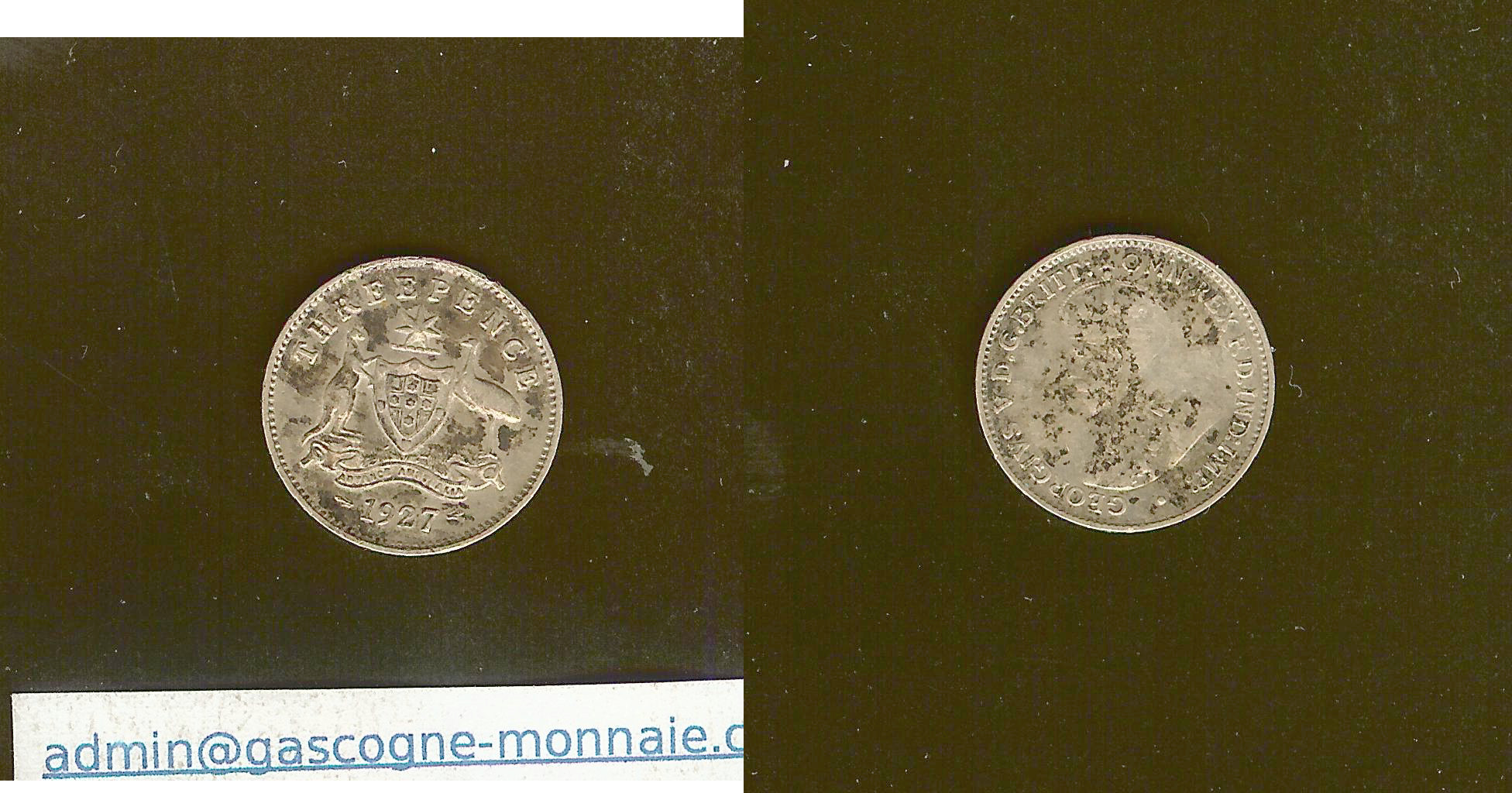 Australian 3 pence 1927 VF+/aEF